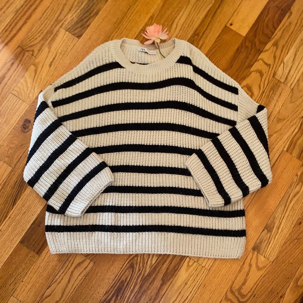 Zara Oversized Striped Sweater